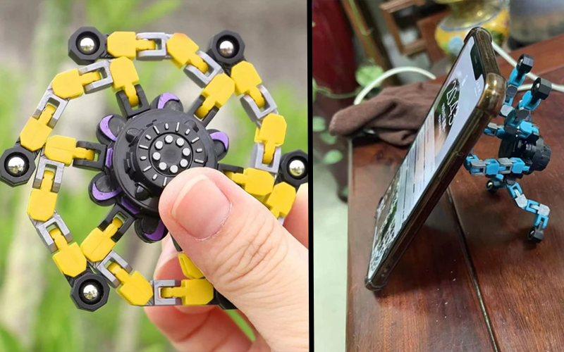 Transforming Mechanical Fingertip Spinner