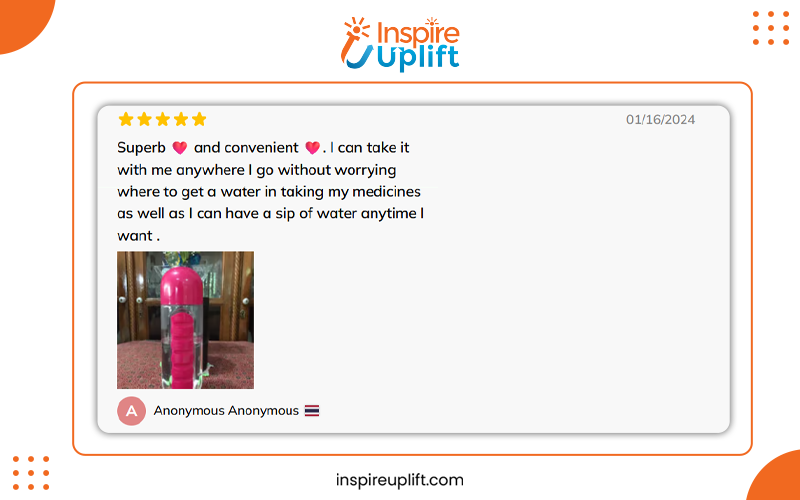 Vitamins Organizer Water Bottle