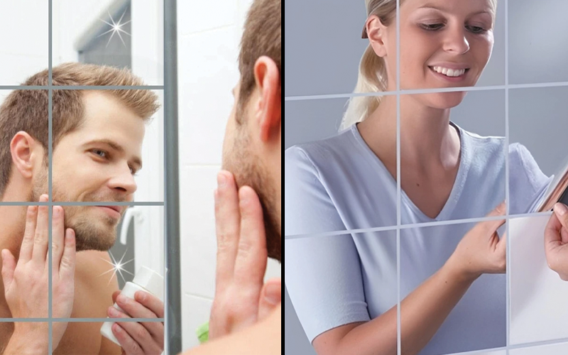 Square Mirror Wall