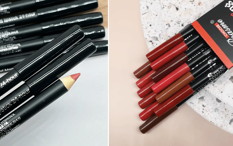 12 Color Professional Lip Liner Pencil Set
