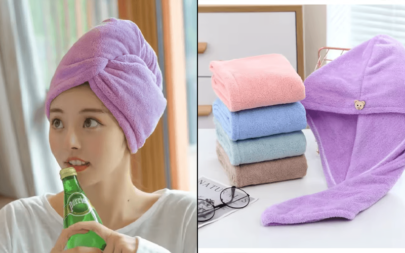 Soft Microfiber Quick Dry Hair Towel Cap
