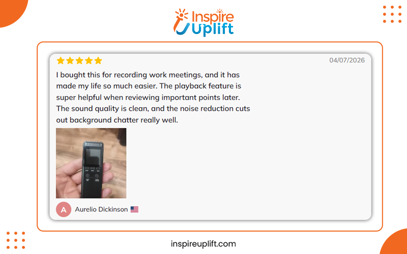 32GB Digital Voice Recorder with Playback Review Image