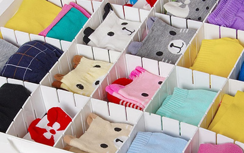 Adjustable Grid Drawer Dividers Pack