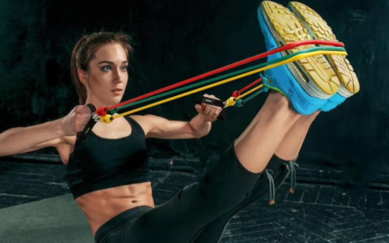 11-Piece Latex Resistance Bands with Handles