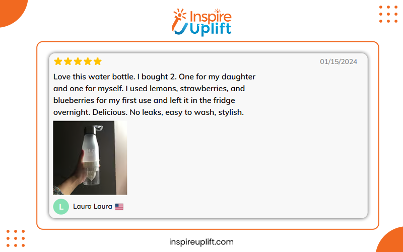 H2O Fruit Infusion Water Bottle review image