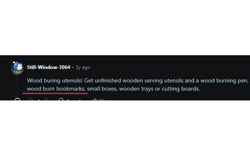 Craft comment