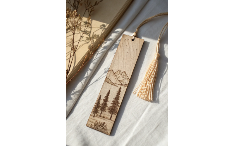 Wood-burned bookmarks