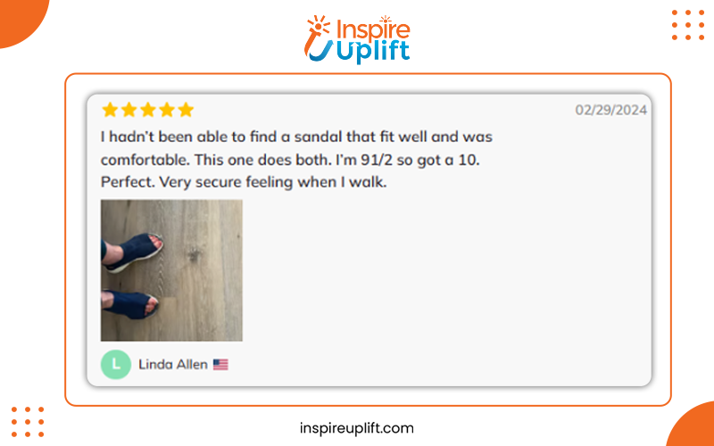 Washable Slingback Orthopedic Slide Review Image