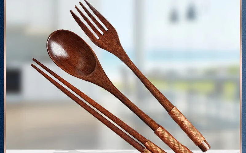 Wooden Chopsticks Fork Spoon