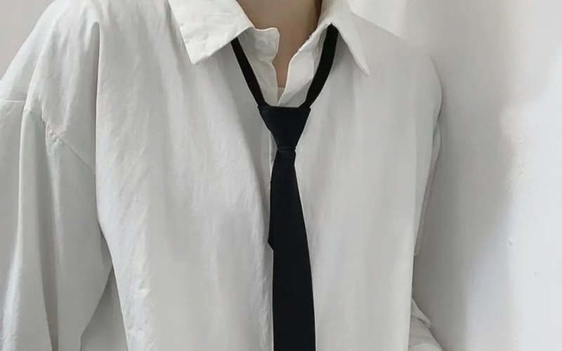 Unisex Silk Narrow Neck Tie Retro Korean