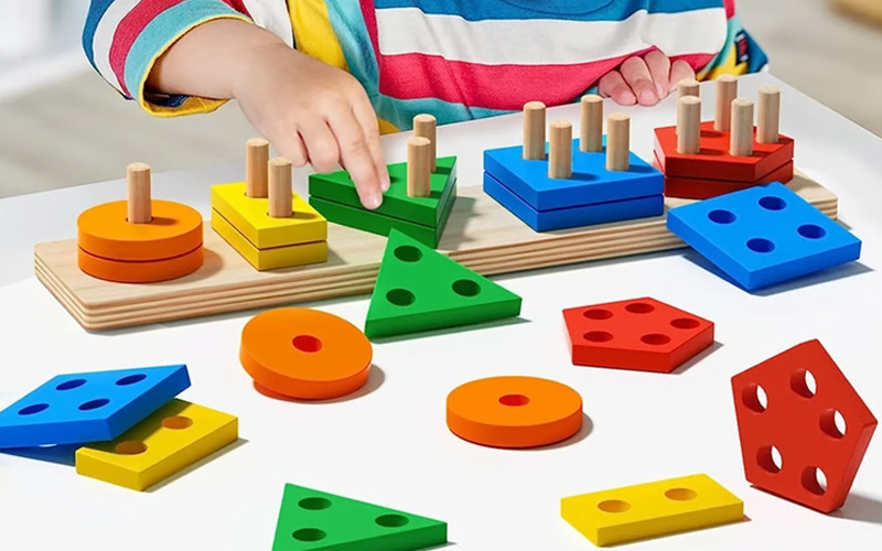 Geometric Building Blocks Set for Kids