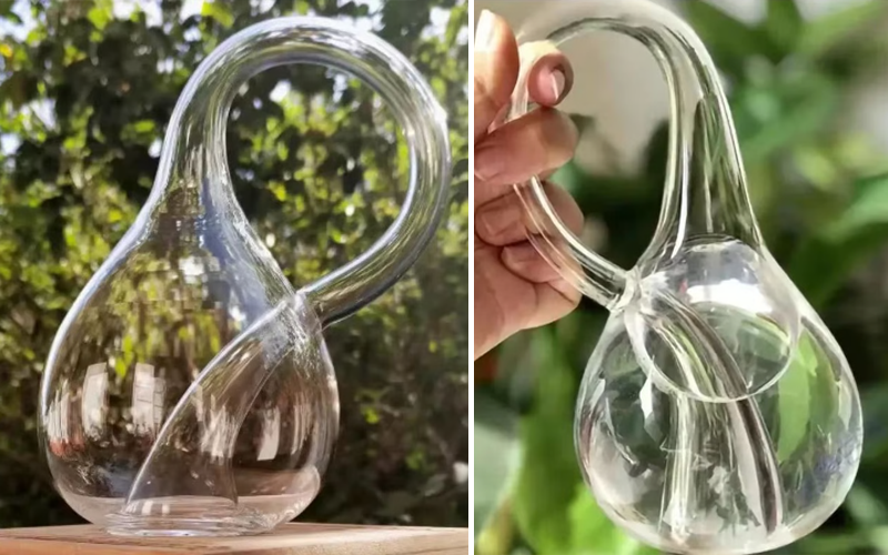 Klein Bottle Glass Sculpture Unique