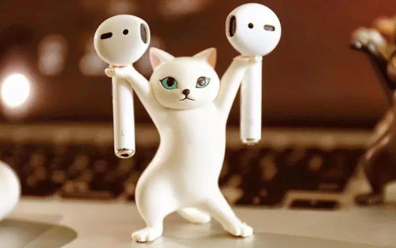 Funny Sassy Dancing Cat Airpod Holder