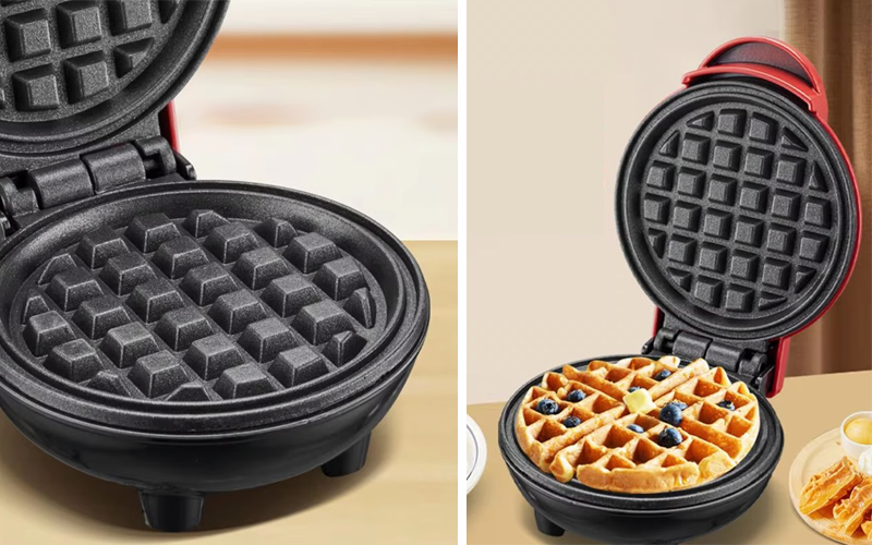 Mini Double-Sided Electric Waffle