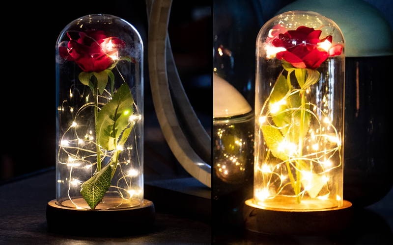 Enchanted Rose Flower Lamp