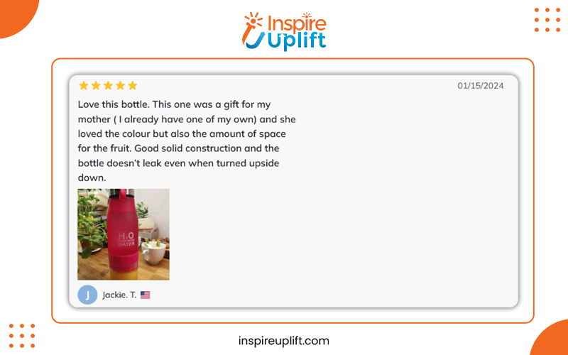 H2O Fruit Infusion Water Bottle Review Image