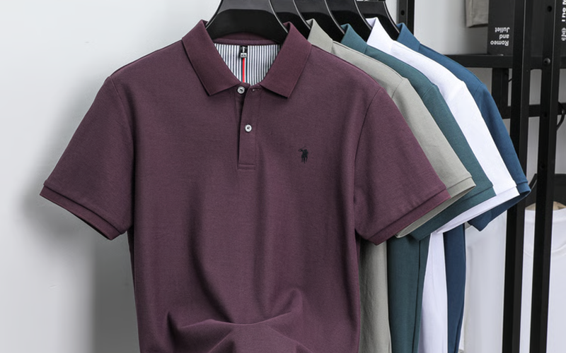 men's cotton polo shirt short
