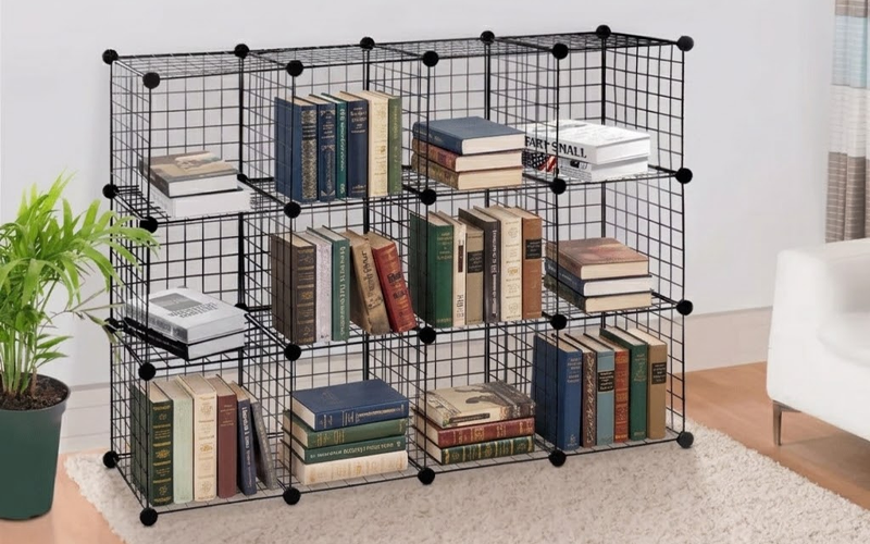 Wire Cube Storage Organizer 12 Cube Modular